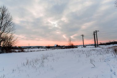 Karlı kış Dağları peyzaj