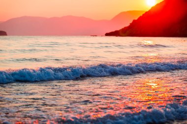 Yunanistan deniz manzarası, doğal arka plan.