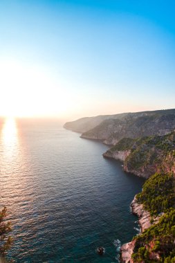 Yunanistan deniz manzarası, doğal arka plan.