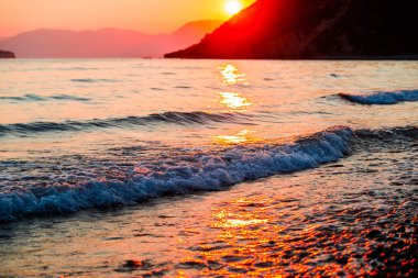 Yunanistan deniz manzarası, doğal arka plan.