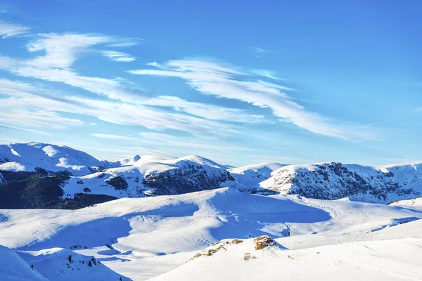 Paisagem Montanhas Nevadas Inverno — Fotografia de Stock