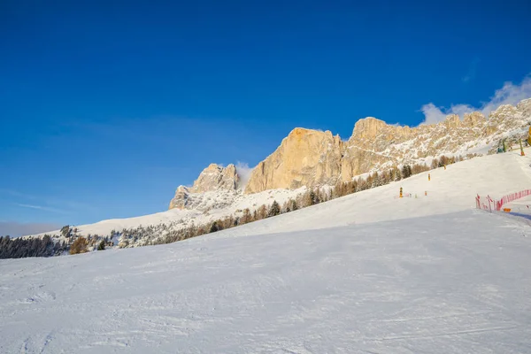 Domaine Skiable Dans Les Montagnes Hiver Piste Ski — Photo