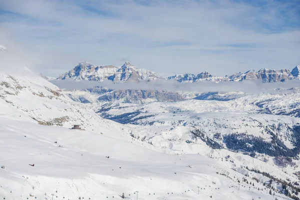 Rocky Mountains Winter Bergen Piek Sky — Stockfoto