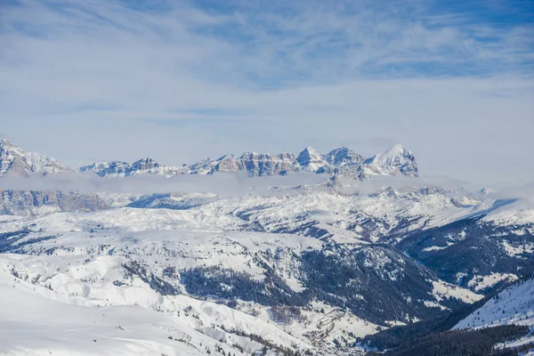 Montanhas Rochosas Inverno Montanhas Pico Céu — Fotografia de Stock