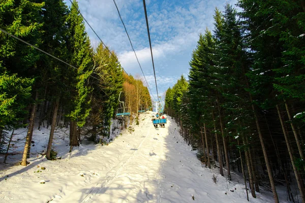 Romanya Nın Clabucet Kentinde Kış Kayak Merkezi — Stok fotoğraf