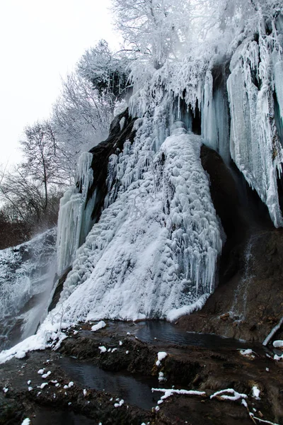 Frozen Waterfall Icicles Frozen Water — Stock Photo, Image