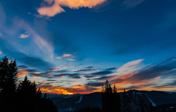 Bellissimo Cielo Tramonto Con Nuvole — Foto Stock