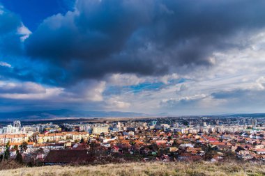 Şehir manzarasıgözlem, Deva, Romanya.
