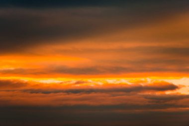 turuncu günbatımı gökyüzü, tam kare resmi, kopya alanı 