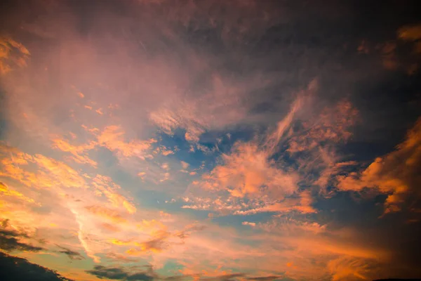 Cielo Nublado Puesta Sol Marco Completo —  Fotos de Stock