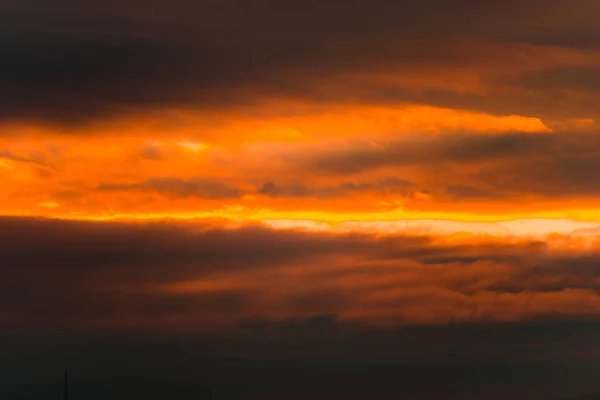 Oranžové Slunce Nebe Celý Rám Obrazu Kopírovat Prostor — Stock fotografie