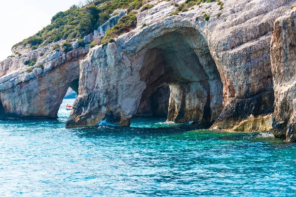 Seascape Skalistym Klifem Grecja — Zdjęcie stockowe