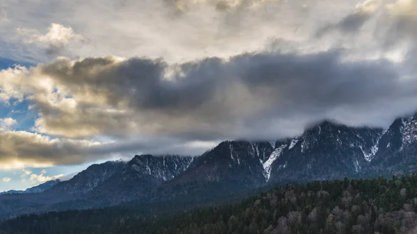 Ciel Avec Nuages Dans Les Montagnes Suisses Nature Vagabonde — Photo