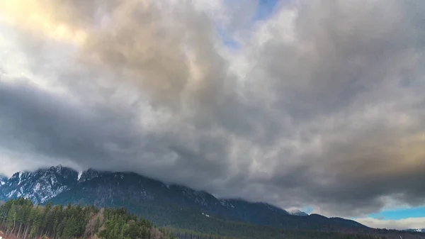 Alps Mountains Rainy Clouds Sky — Stock Photo, Image