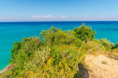Yunanistan deniz manzarası, doğal arka plan.