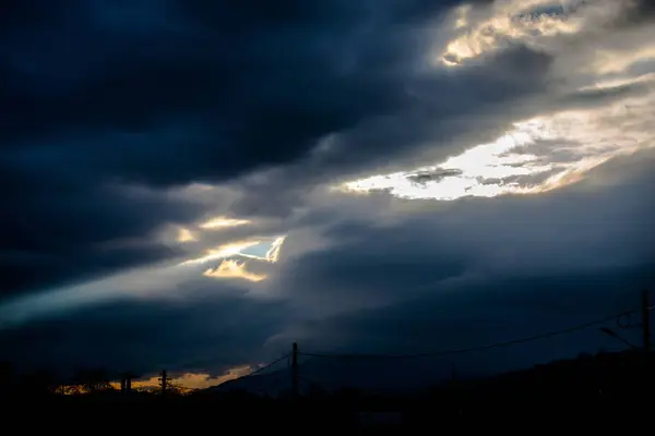 Evening Cloudy Dark Sky — Stock Photo, Image