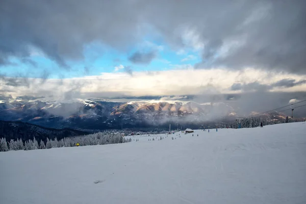 Paisaje Montañas Nevadas Invierno — Foto de Stock