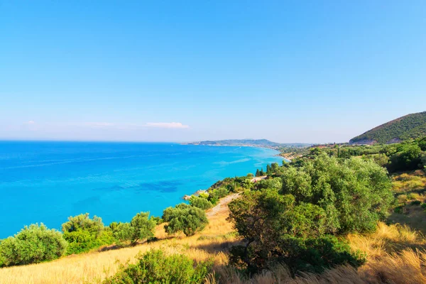 Rocky Cliff Mediterranean Sea Greece — Stock Photo, Image