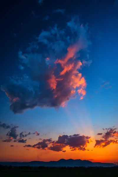 Sunset Sky Countryside Landscape — Stock Photo, Image
