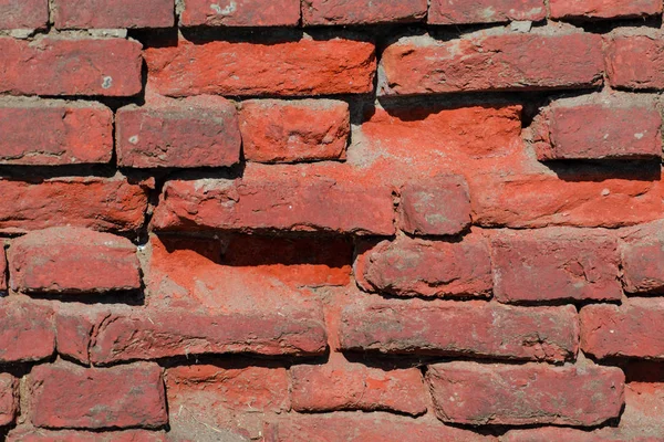 Фон Стены Красных Кирпичей — стоковое фото