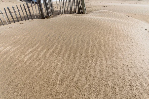 Homokos Strand Kerítéssel — Stock Fotó