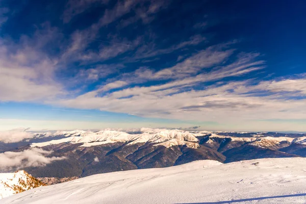 Vista Sulle Montagne Innevate Paesaggio Naturale Invernale — Foto Stock