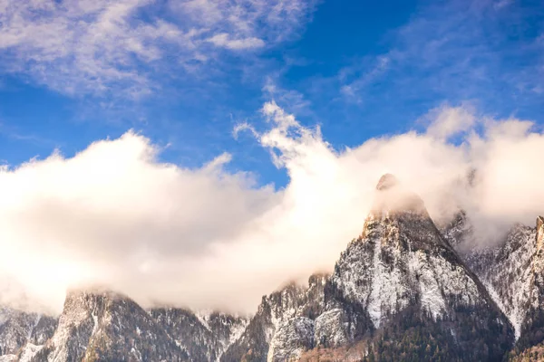 Blick Auf Verschneite Berge Winterliche Naturlandschaft — Stockfoto