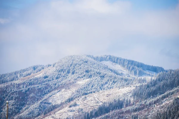 Снігові Гори Зимовий Пейзаж — стокове фото