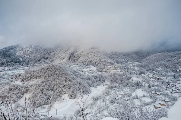 Montagne Innevate Paesaggio Invernale — Foto Stock