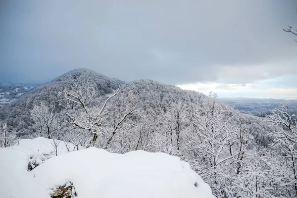 Montagne Innevate Paesaggio Invernale — Foto Stock