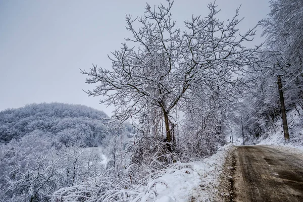 View Snowy Mountains Winter Landscape — Stock Photo, Image