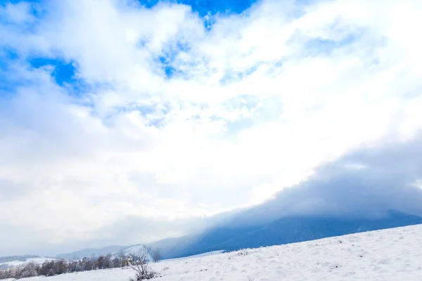 Snow Covered Rural Landscape Field — Stock Photo, Image