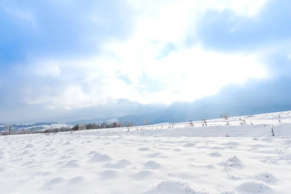 Snow Covered Rural Landscape Field — Stock Photo, Image