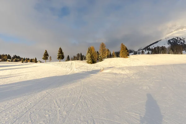 Skigebiet Winter Berge Skipiste — Stockfoto