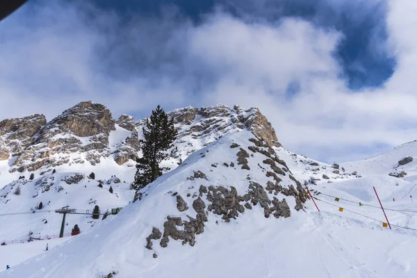 Montagne Paysage Hiver Station Ski — Photo