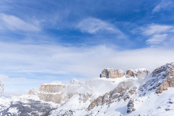 Dolomitok Hegyei Télen — Stock Fotó