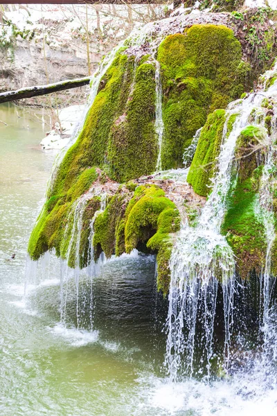 Atemberaubender Blick Auf Den Fließenden Bach Vorfrühlingswald — Stockfoto