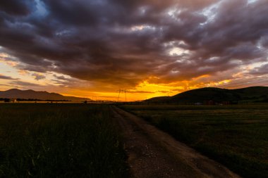 Doğa muhteşem günbatımı