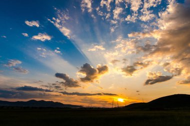 Doğa muhteşem günbatımı