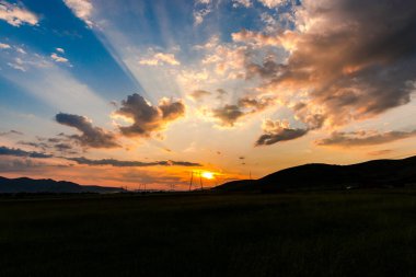 Doğa muhteşem günbatımı