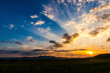 Doğa muhteşem günbatımı