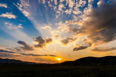 Doğa muhteşem günbatımı