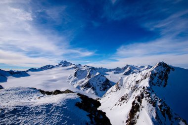 Muhteşem kış dağlar manzara