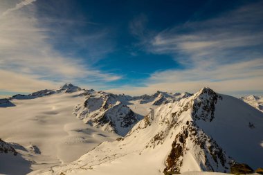 Muhteşem kış dağlar manzara
