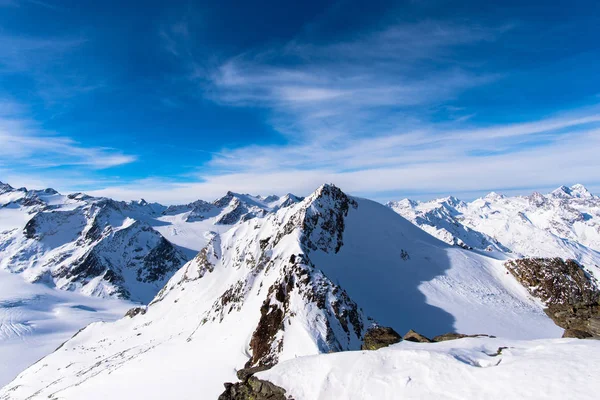 Incredibile Paesaggio Montano Invernale — Foto Stock