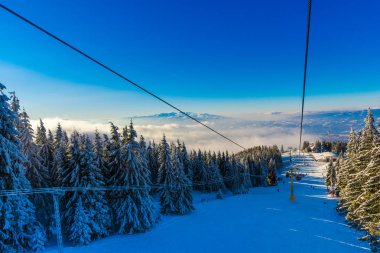 Muhteşem kış manzara görünümü