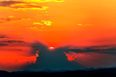 Doğa muhteşem günbatımı