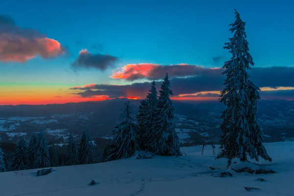 Fantastisk Vinter Liggande — Stockfoto