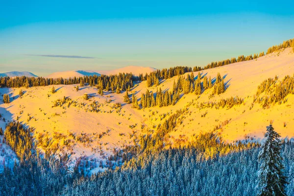 Vista Incrível Paisagem Inverno — Fotografia de Stock