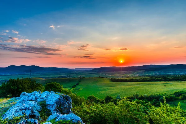 Pôr Sol Incrível Natureza — Fotografia de Stock